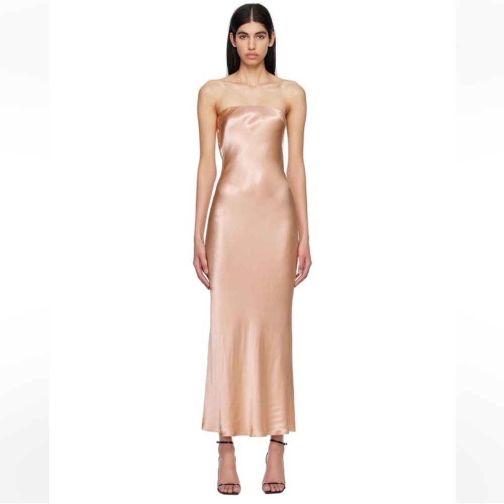 Bec & Bridge Moon Dance Strapless Maxi Dress in Rose Gold  - Rare!